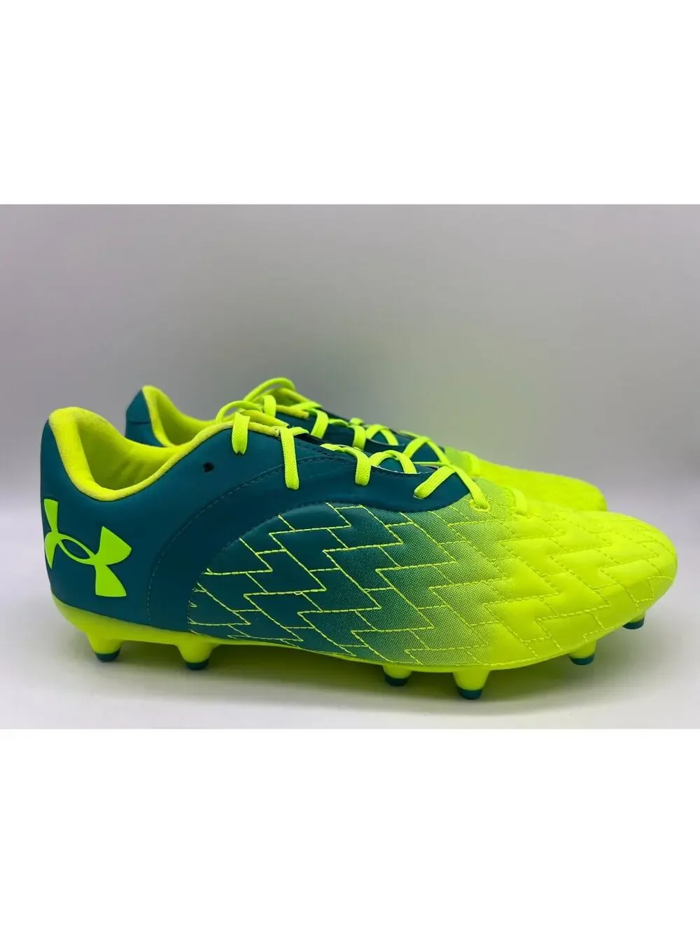 Under Armour Magnetico Select Green Blue Soccer Cleats 3025642-300 Men Size 12